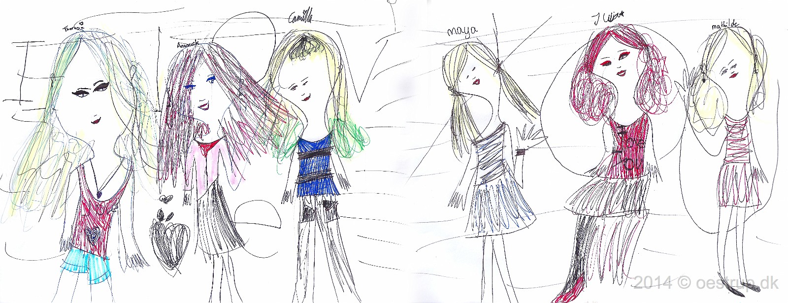 Julias tegning af pigerne på ridelejren.jpg
